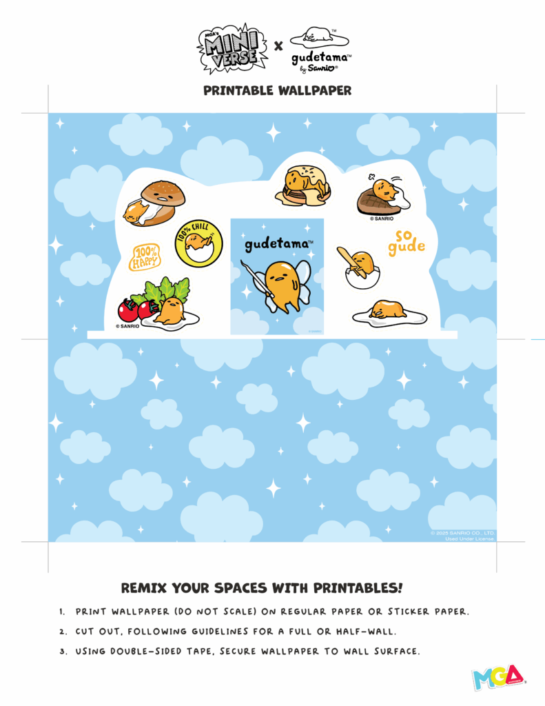 MGA's Miniverse Gudetama Make It Mini Spaces Wallpaper Clouds Cutout