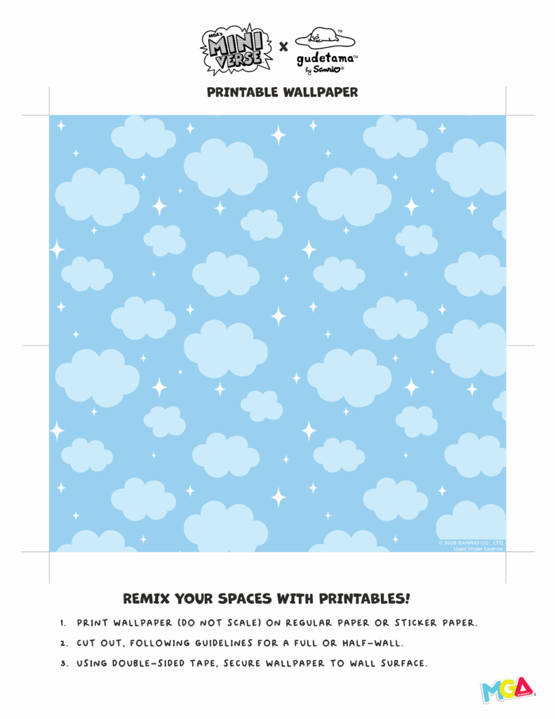 MGA's Miniverse Gudetama Make It Mini Spaces Wallpaper Clouds Full