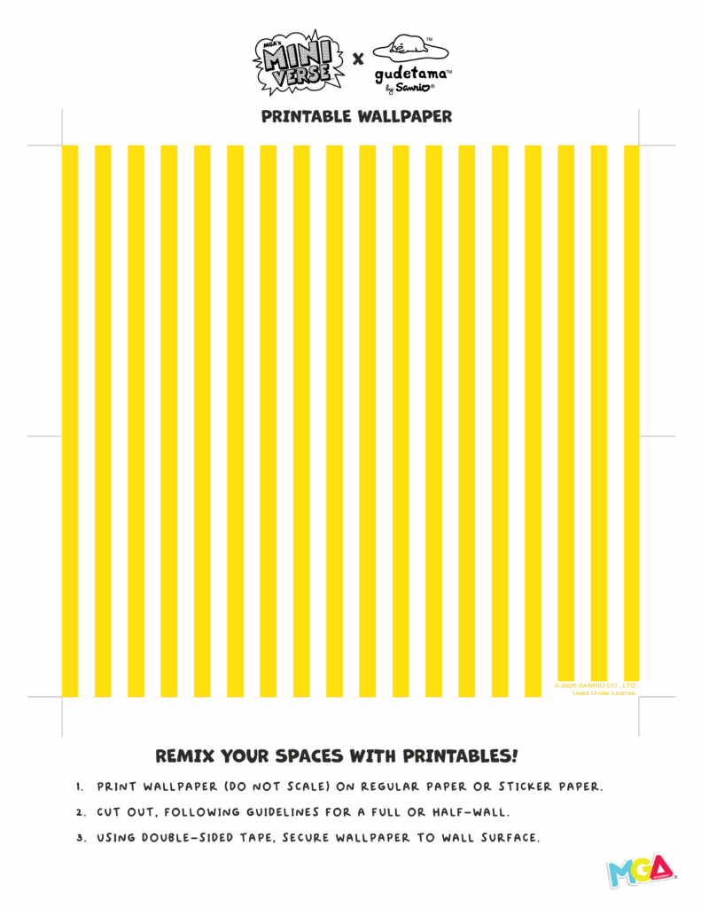 MGAs Miniverse Gudetama Make It Mini Spaces Wallpaper Striped Full